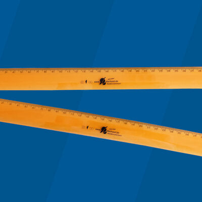flexibles Lineal, orange transparent,  305 x 30 x 3 mm, Kunststoff  (1,20 Euro)