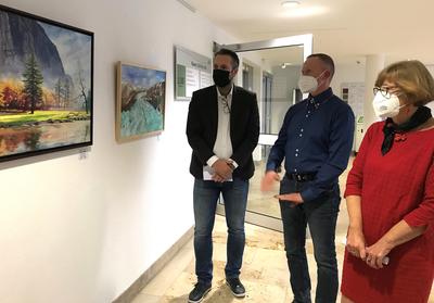 Eröffnung der Ausstellung "Wunder der Natur" - Dezernent Matthias Kahl, Torsten Hänold, Karin Kühnert (von links nach rechts)