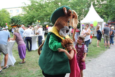 Mausfried - das Maskottchen des ReMO - beim Mitarbeiterfest 2019