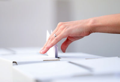 Stimmabgabe an der Wahlurne