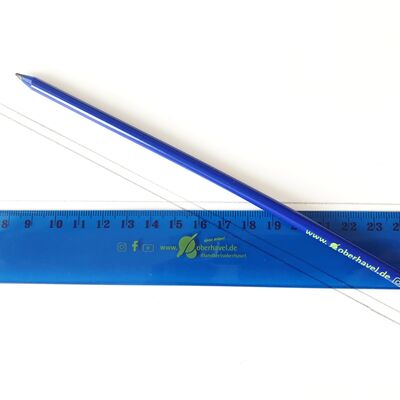 flexibles Lineal, blau transparent,  305 x 30 x 3 mm, Kunststoff (1,10 Euro)