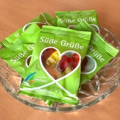 Süße Grüße - Gummibärchen, Folie kompostierbar (0,30 Euro)