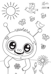 Download: Ausmalbild »Erde«