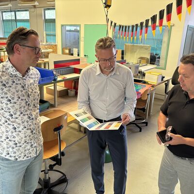 Landrat vor Ort: Alexander T&ouml;nnies besucht die Caritas-Werkstatt in Oranienburg