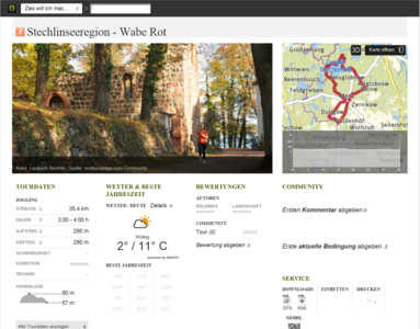 Laufpark Stechlin - Sceenshot outdooractive