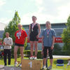 Die Siegerinnen in der Altersklasse WJ U18 über 7,5 km: 1. Laura Maria Höhl (Vogelsbergkreis) 2. Dominika Calka (Siedlce) 3. Madita Rebbig (Oberhavel).