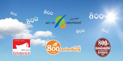 Mit diesem Banner präsentiert sich der Landkreis beim Bürgerfest in Potsdam.