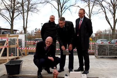 Grundsteinlegung neue Sporthalle Marie-Curie-Gymnasium Hohen Neuendorf