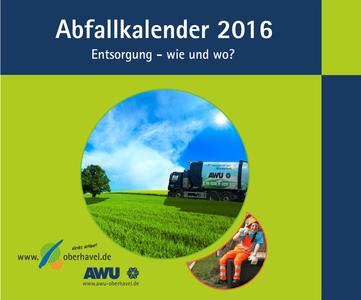 Der Abfallkalender für 2016 - Titel