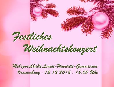 Weihnachskonzert 2015 der Kreismusikschule in Oranienburg.