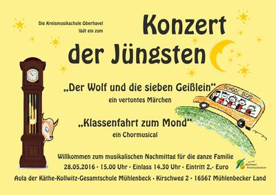 Plakat zum Konzert der Jüngsten 2016 