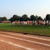 Erw&auml;rmung vor dem 12. Benefizlauf des Strittmatter-Gymnasiums Gransee.
