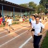 Die Staffel Landrat in Aktion beim 12. Benefizlauf des Strittmatter-Gymnasiums Gransee 2016.
