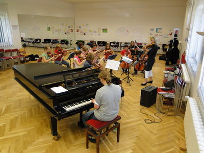 Die jungen Streicher der Kreismusikschule