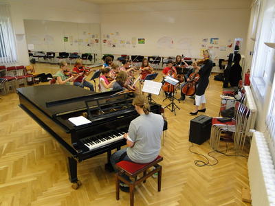 Die jungen Streicher der Kreismusikschule