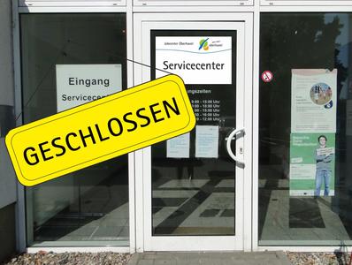 Servicecenter geschlossen