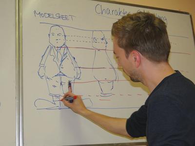 Kurs "Comiczeichnen" an der Volkshochschule Oberhavel.