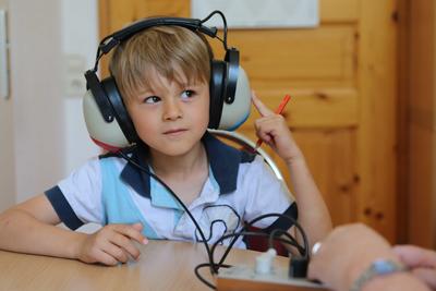 Schuleingangsuntersuchung im Gesundheitsamt Oberhavel.