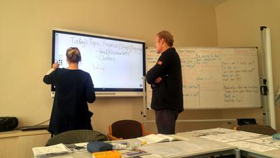 Smartboard in der Kreisvolkshochschule Oberhavel.