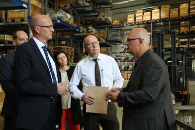 Ludger Weskamp Claudia Flick Andreas Ernst im Gespr&auml;ch mit Frank Danne von der ESK Schultze GmbH  Co. KG.