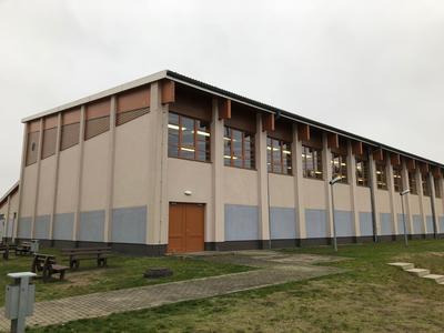 Die Turnhalle der neuen Oberschule in Lehnitz.