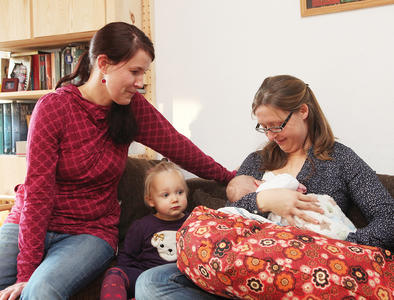 Antje Karwinkel zu Besuch bei einer Familie