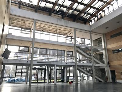 Der Brandschaden am Schulgeb&auml;ude des Eduard-Maurer-Oberstufenzentrums in Hennigsdorf.