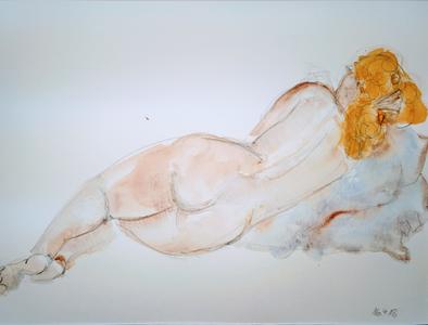 Aktbild von Ulrike Schmidt - Teil der Ausstellung &raquo;Modell - Akt - Bild"