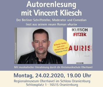 Vincent Kliesch liest am 24.02.2020 beim "LiteraturFieber in Oberhavel".