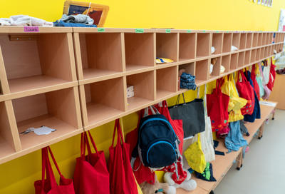 Kindergarten-Garderobe