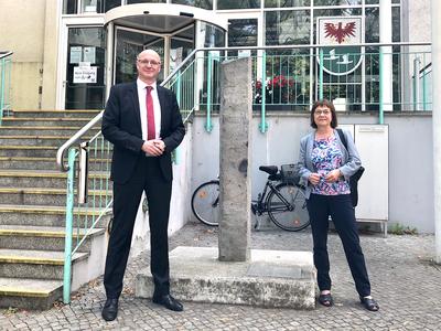 Ursula Nonnemacher, Ministerin f&uuml;r Soziales, Gesundheit, Integration und Verbraucherschutz des Landes Brandenburg, besuchte in Begleitung von Landrat Ludger Weskamp Einrichtungen im Landkreis Oberhavel.