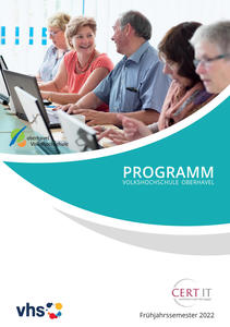 Volkshochschule Oberhavel: Titel des Programmheftes für das Frühjahrssemester 2022.