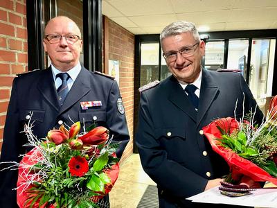 Kreisbrandmeister Gerd Ritter (r.) und sein Stellvertreter Uwe Protz