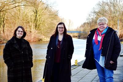 Setzen sich für mehr Frauen in der Politik ein (v.l.): Valérie Stroh, Christiane Bonk und Birgit Lipsky