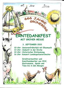 666 Jahre Grüneberg - Plakat