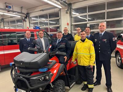 Ein neues Quad für die Brandschutzeinheit Oberhavels in Zehdenick.