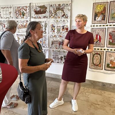 Erffnung der Ausstellung von Patchworkarbeiten des Creativ-Centrums