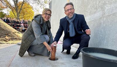 Grundsteinlegung für die neue Sporthalle an der Torhorst-Gesamtschule in Oranienburg